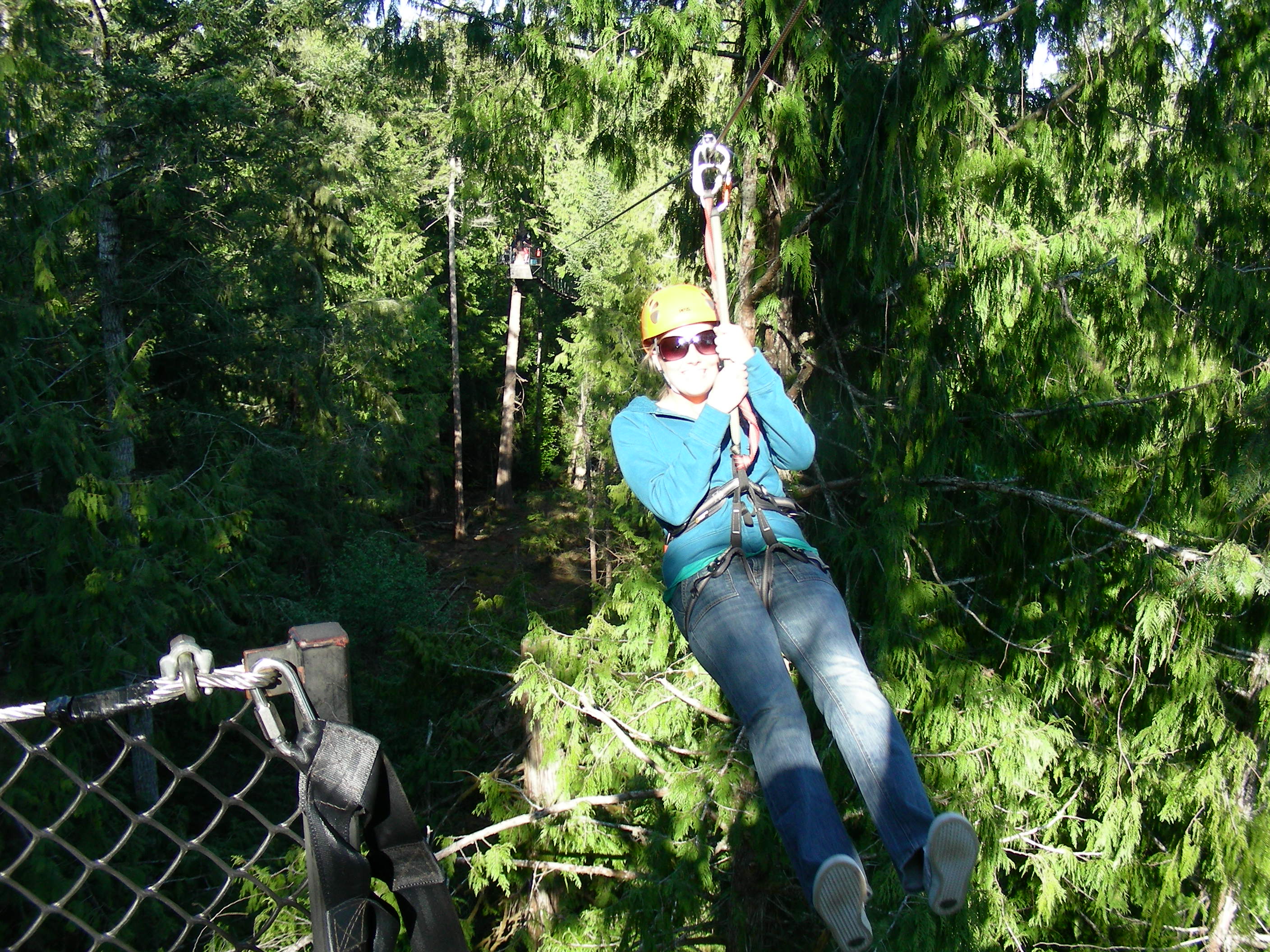 Zipling at Adrenaline
